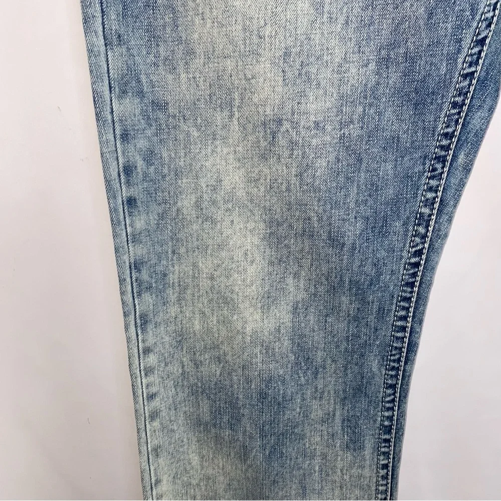 American Eagle Outfitters Acid Wash Straight Leg Denim Jeans Size 34 X 32 - Picture 7 of 8